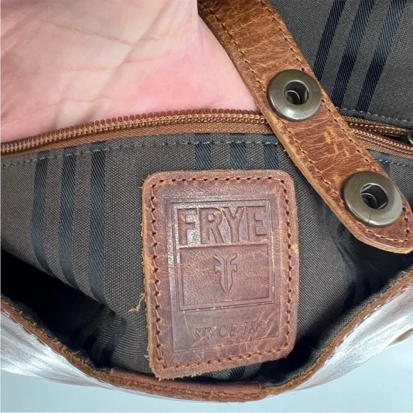 FRYE Melissa Saddle Bag Leather Cognac Crossbody - Picture 15 of 16